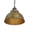 Brooklyn Dome Pendant Light - 13 Inch-Industville-Pewter & Brass-Brass-nirohome