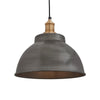 Brooklyn Dome Pendant Light - 13 Inch-Industville-Pewter-Brass-nirohome