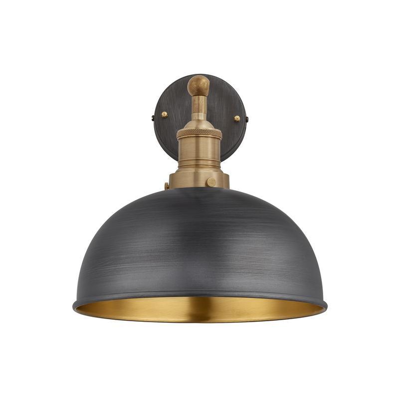 Brooklyn Dome Wall Light - 8 Inch-Industville-Brass-nirohome