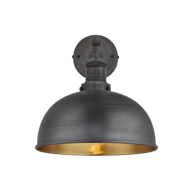 Brooklyn Dome Wall Light - 8 Inch-Industville-Brass-nirohome