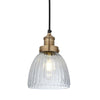 Brooklyn Glass Cone Pendant Light - 7inch-Industville-Brass-nirohome