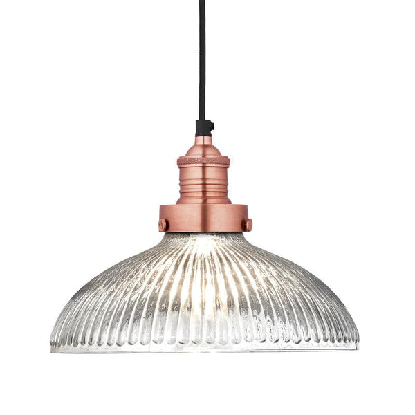 Brooklyn Glass Dome Pendant Light - 12 Inch