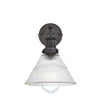 Brooklyn Glass Funnel Wall Light - 7 Inch-Industville-Pewter-nirohome