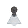 Brooklyn Glass Funnel Wall Light - 7 Inch-Industville-Pewter-nirohome