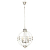 Burch Clear Acrylic and Chrome Orb Chandelier-Wrenford & Co.-nirohome
