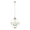 Burch Clear Acrylic and Chrome Orb Chandelier-Wrenford & Co.-nirohome