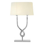 Burgess Twisted Nickel Table Lamp With White Shade-Niro Home-nirohome