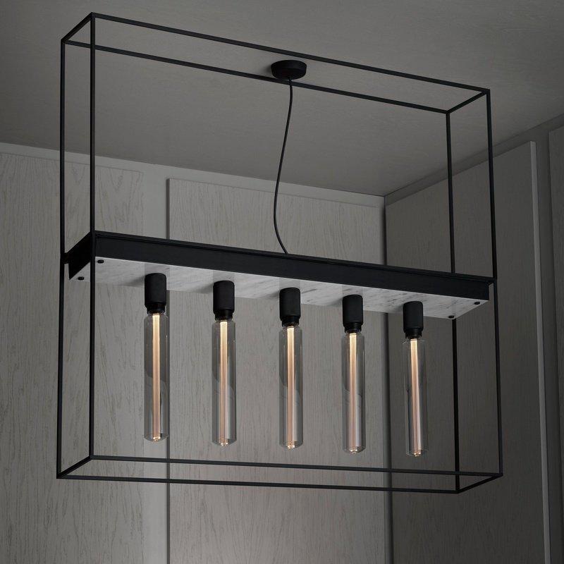 Caged Ceiling Light 5.0-Buster + Punch-White Marble-Extension Kit / Caged-nirohome