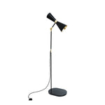 Cairo Floor Lamp Mid-Century Brass-Mullan Lighting-Powder-Coated Matte Black & Polished Brass-nirohome