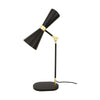 Cairo Mid-Century Adjustable Cone Shaped Brass Table & Desk Lamp-Mullan Lighting-Powder Coated Matt Black & Polished Brass-nirohome