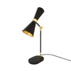 Cairo Mid-Century Adjustable Cone Shaped Brass Table & Desk Lamp-Mullan Lighting-Powder Coated Matt Black & Polished Brass-nirohome