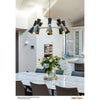 Cairo Mid-Century Chandelier, 8 Arm-Mullan Lighting-Powder-Coated Black-100cm-nirohome