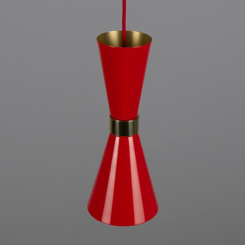 Cairo Mid-Century Coloured Pendant Light-Mullan Lighting-Antique Pink-nirohome