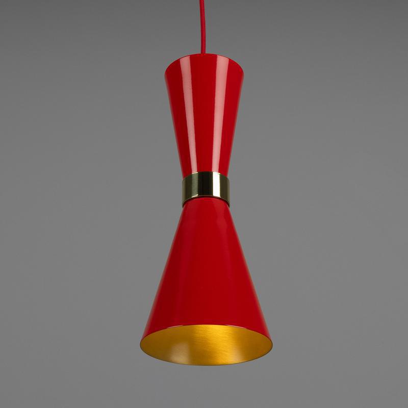 Cairo Mid-Century Coloured Pendant Light-Mullan Lighting-Antique Pink-nirohome