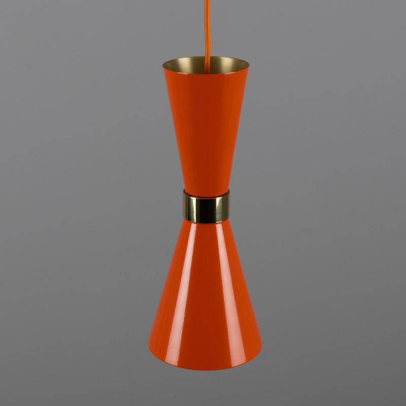 Cairo Mid-Century Coloured Pendant Light-Mullan Lighting-Antique Pink-nirohome