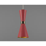 Cairo Mid-Century Coloured Pendant Light-Mullan Lighting-Antique Pink-nirohome