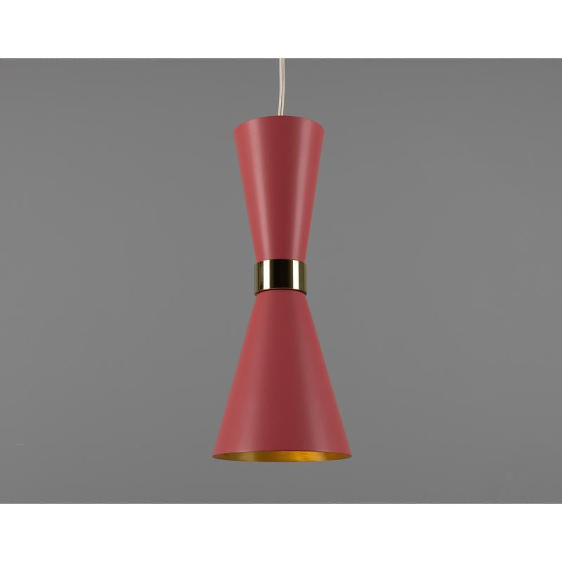 Cairo Mid-Century Coloured Pendant Light-Mullan Lighting-Antique Pink-nirohome