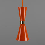 Cairo Mid-Century Coloured Pendant Light-Mullan Lighting-Powder Coated Orange-nirohome