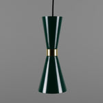 Cairo Mid-Century Coloured Pendant Light-Mullan Lighting-Powder Coated Racing Green-nirohome