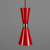 Cairo Mid-Century Coloured Pendant Light-Mullan Lighting-Powder Coated Red-nirohome