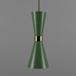 Cairo Mid-Century Coloured Pendant Light-Mullan Lighting-Powder Coated Sage Green-nirohome