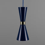 Cairo Mid-Century Coloured Pendant Light-Mullan Lighting-Sapphire Blue-nirohome