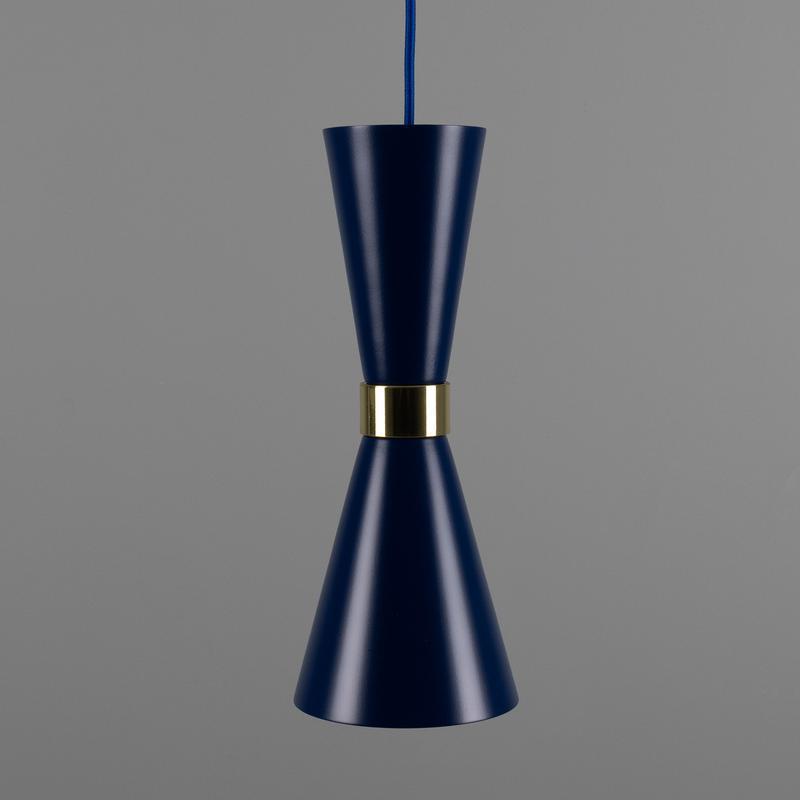 Cairo Mid-Century Coloured Pendant Light-Mullan Lighting-Sapphire Blue-nirohome