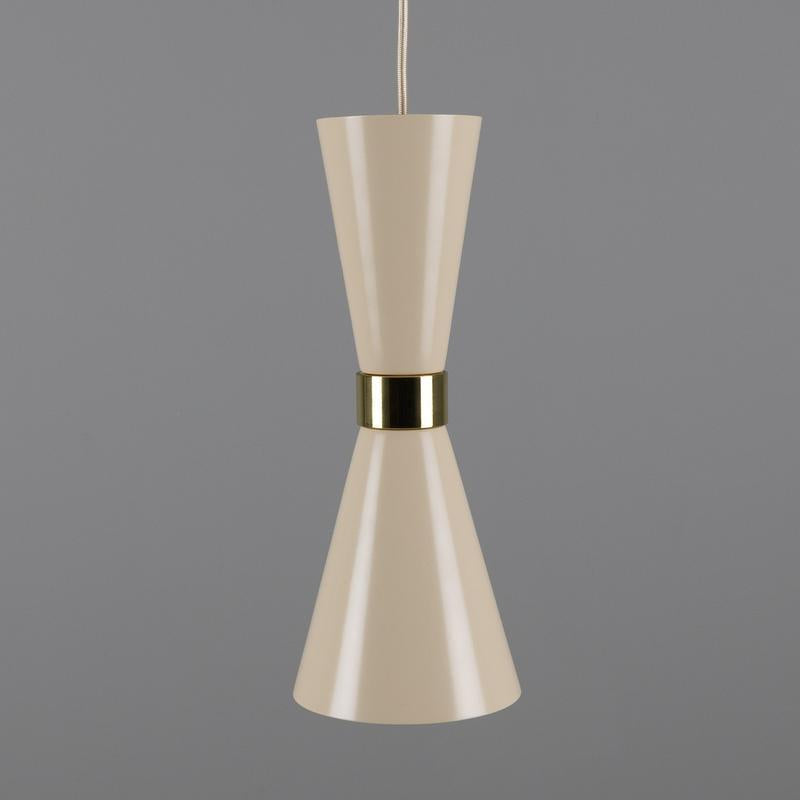 Cairo Mid-Century Coloured Pendant Light-Mullan Lighting-Vanilla Cream-nirohome