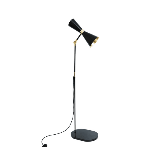 Mullan Lighting Cairo Floor Lamp Mid-Century Brass