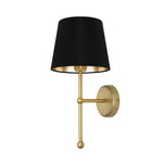 California Contemporary Brass Wall Light With Empire Fabric Shade-Mullan Lighting-nirohome