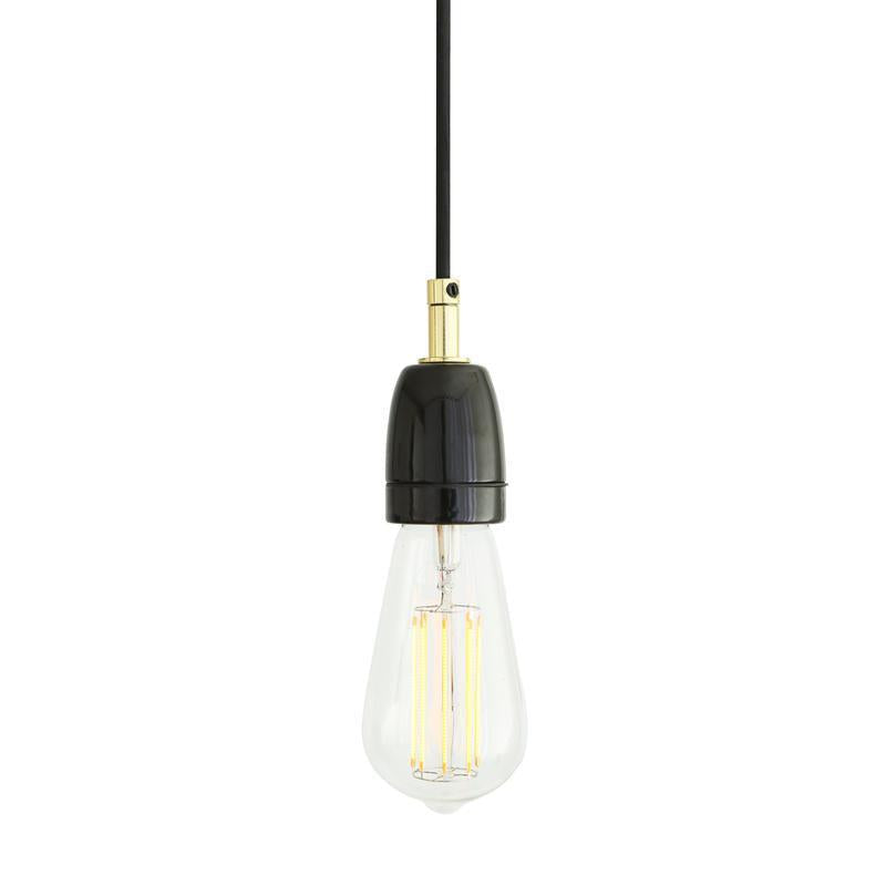 Caltra Modern Ceramic & Brass Pendant Light-Mullan Lighting-Black-nirohome