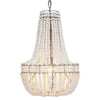 Carney Bohemian Wooden Bead Chandelier-Niro Home-nirohome