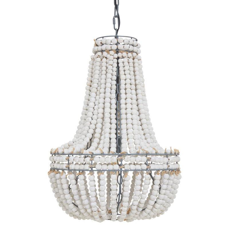 Carney Bohemian Wooden Bead Chandelier-Wrenford & Co.-nirohome