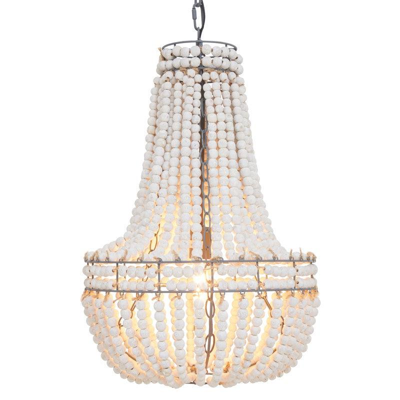Carney Bohemian Wooden Bead Chandelier-Wrenford & Co.-nirohome