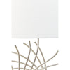 Cary Abstract Chrome Table Lamp With Linen Shade-Niro Home-nirohome