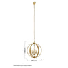 Casey Intertwining Orb Chandelier-Niro Home-Antique Brass-nirohome