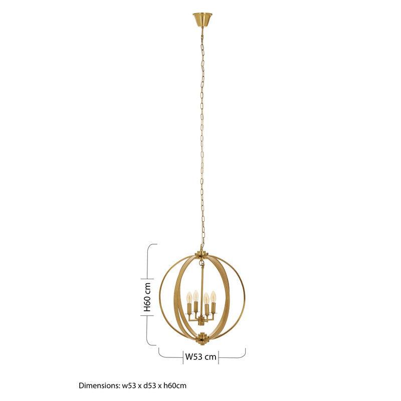 Casey Intertwining Orb Chandelier-Niro Home-Antique Brass-nirohome