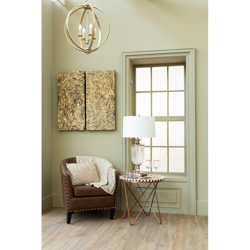 Casey Intertwining Orb Chandelier-Wrenford & Co.-Antique Brass-nirohome