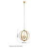 Casey Intertwining Orb Chandelier-Wrenford & Co.-Antique Brass-nirohome