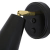 Cashel Brass Cone Wall Light with Switch-Mullan Lighting-Powder Coated Matt Black-nirohome