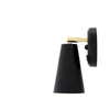 Cashel Brass Cone Wall Light with Switch-Mullan Lighting-Powder Coated Matt Black-nirohome