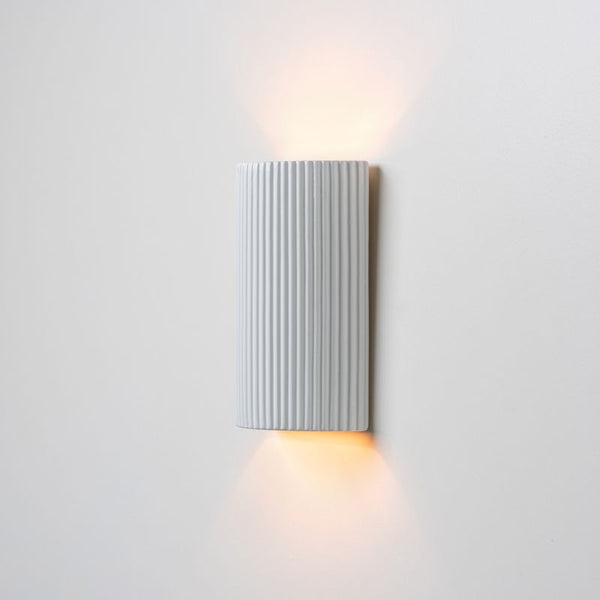 Ceramic pillar wall light