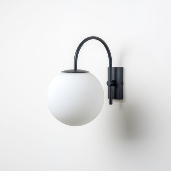 Charcoal Grey Hanging Globe Wall Light