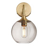 Chelsea Glass Globe Wall Light - 7 Inch-Industville-Clear-Brass-nirohome