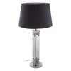 Clayton Acrylic Tube Table Lamp With Nickel Base & Fabric Shade-Niro Home-nirohome