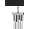 Clayton Acrylic Tube Table Lamp With Nickel Base & Fabric Shade-Niro Home-nirohome