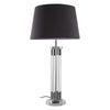 Clayton Acrylic Tube Table Lamp With Nickel Base & Fabric Shade-Niro Home-nirohome