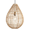 Coastal Rattan Drop Shaped Ceiling Pendant Light-Industville-Natural-nirohome