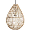 Coastal Rattan Drop Shaped Ceiling Pendant Light-Industville-Natural-nirohome