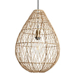 Coastal Rattan Drop Shaped Ceiling Pendant Light-Industville-Natural-nirohome